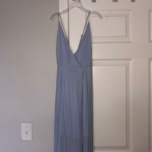 Baby blue long dress
